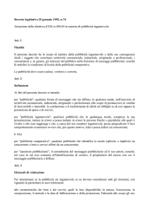 Decreto legislativo 25 gennaio 1992, n.74 Attuazione della direttiva