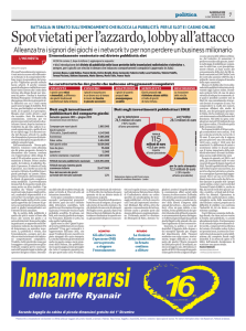 Spotvietatiperl`azzardo,lobbyall`attacco