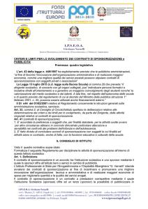 regolamento CRITERI E LIMITI CONTRATTI SPONSORIZZAZIONE