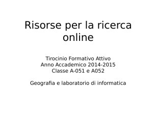 Risorse per la ricerca on-line