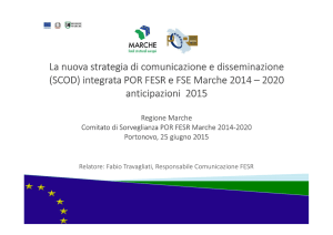 (SCOD) integrata POR FESR e FSE 2014/2020