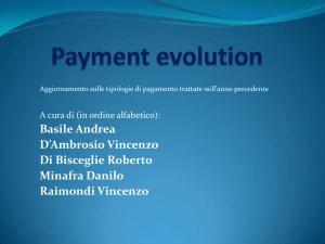 Payment Evolution - Economia dell`Innovazione