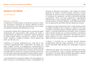 Master in Gestione dei Media - Università della Svizzera italiana