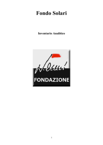 Fondo Solari - Fondazione Nenni