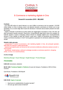E-Commerce e marketing digitale in Cina