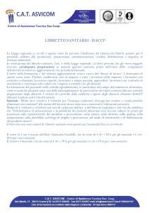 libretto sanitario : haccp - Sistema Commercio e Impresa