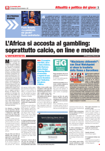L`Africa si accosta al gambling: soprattutto calcio, on line e mobile