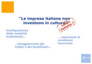 “Le imprese italiane non investono in cultura”