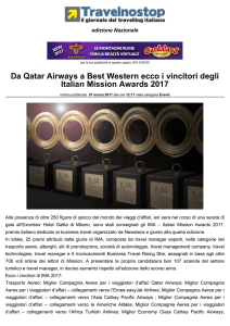Da Qatar Airways a Best Western ecco i vincitori degli