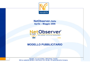 NetObserver® Italia MODELLO PUBBLICITARIO