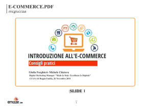 introduzione all`e-commerce - Camera di Commercio di Reggio Emilia