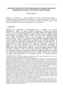 elementi innovativi nel processo di comunicazione di marketing in