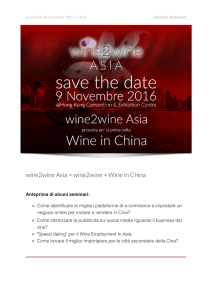 wine2wine Asia = wine2wine + Wine in China