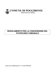 Regolamento concessione patrocinio