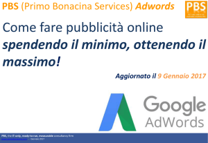 PBS Adwords – Gennaio 2017