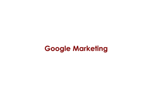 Google Marketing - Corso di elementi di informatica e web