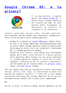 Google Chrome OS: e la privacy?