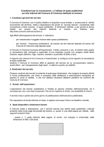 Condizioni per la concessione e l`utilizzo di spazi pubblicitari sul sito