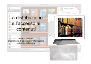 La distribuzione di contenuti digitali