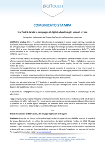 COMUNICATO STAMPA - Gruppo DigiTouch