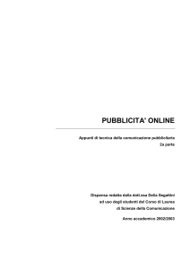 PUBBLICITA` ONLINE