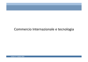 Commercio Internazionale e tecnologia