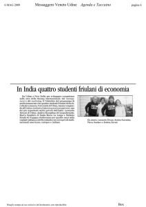 In India quattro studenti friulani di economia