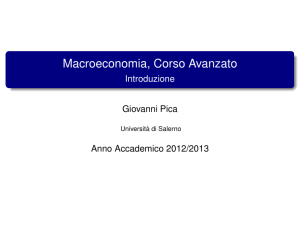 Macroeconomia, Corso Avanzato - Introduzione