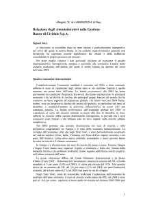 Relazione degli Amministratori sulla Gestione Banca di Cividale S.p.A.