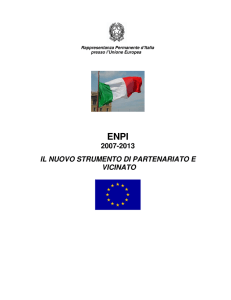 enpi 2007 - 2013 il nuovo strumento di partenariato e vicinato