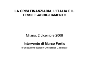 La crisi finanziaria, l`Italia e il tessile-abbigliamento - AEEE