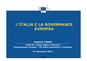 l`italia e la governance europea