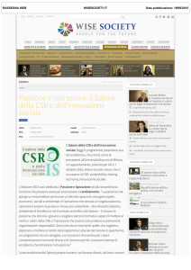 il Salone della CSR e dell`Innovazione Sociale
