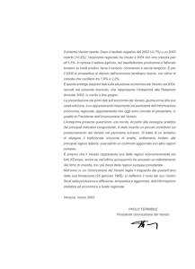 L`economia del Veneto nel 2004 e previsioni 2005