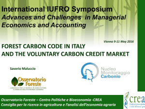 Il codice forestale del carbonio come strumento di valorizzazione e