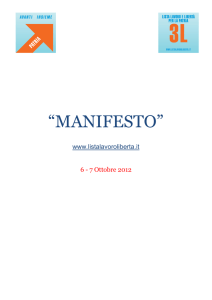 Manifesto - Lista Lavoro e Libertà