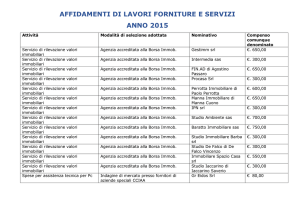 affidamenti di lavori forniture e servizi anno 2015