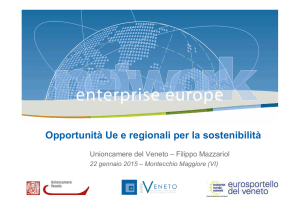 Opportunità Ue e regionali per la sostenibilità