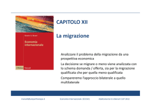 CAPITOLO XII La migrazione