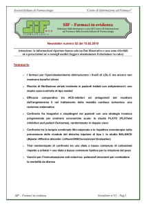 SIF Farmaci in Evidenza - Newsletter n°52 del 15-02-2010