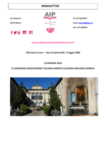 NEWSLETTER - AIP Associazione Leucemia Mieloide Cronica