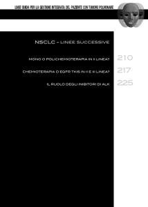 NSCLC - linee successive - Associazione Italiana Oncologia Toracica