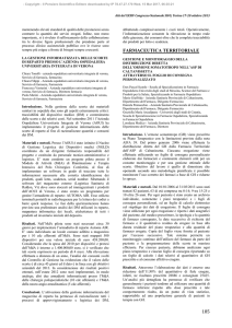 185 farmaceutica territoriale - Giornale Italiano di Farmacia Clinica