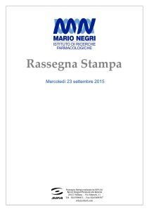 Rassegna Stampa - Istituto di Ricerche Farmacologiche Mario Negri