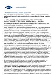 Scarica PDF - Ibsa Farmaceutici Italia