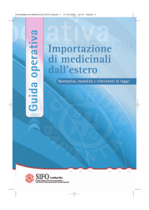Guida operativa medicinali 2010 importazione