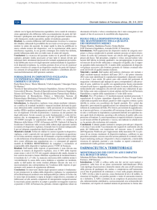 farmaceutica territoriale - Giornale Italiano di Farmacia Clinica