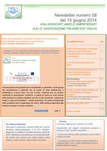 Newsletter numero 56 - Associazione Italiana GIST