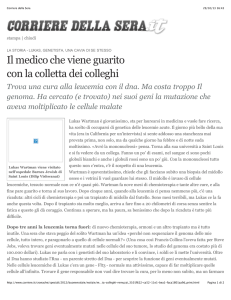 Corriere della Sera - Istituto di Ricerche Farmacologiche Mario Negri