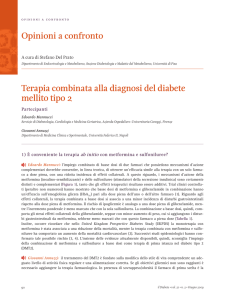 Opinioni a confronto Terapia combinata alla diagnosi del diabete